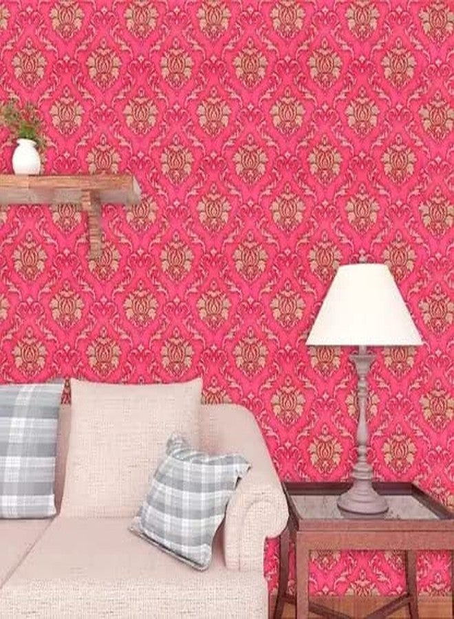 ROSASTELLA Self Adhesive Decorative Peel Stick Waterproof Damask Wallpaper Wall Decor Removable Wall Paper for Living Room Hall Decoration PVC Vinyl DIY Contact Paper 45x304cm - Image 2